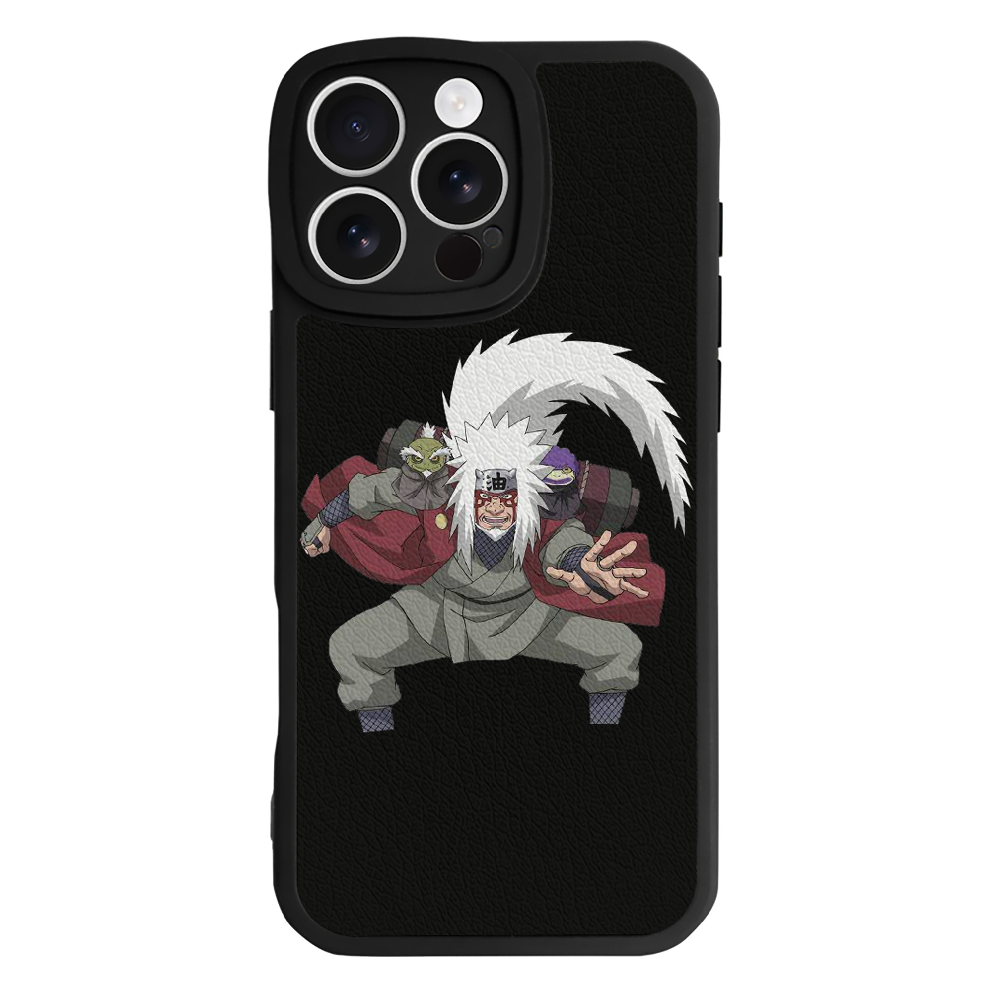 （画像用） NARUTO -ナルト- 自来也（じらいや） Jiraiya 【iPhone 16シリーズ対応】シリコンスマホケース（レザー調） 材質：シリコン